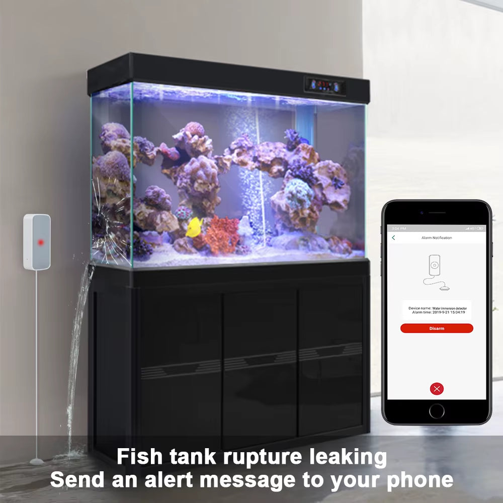 HEIMAN Zigbee Smart Water Leakage Sensor Water Overflow Detector for Zigbee Smart Home System,Kitchen,Bathroom,Water Tower,Pool