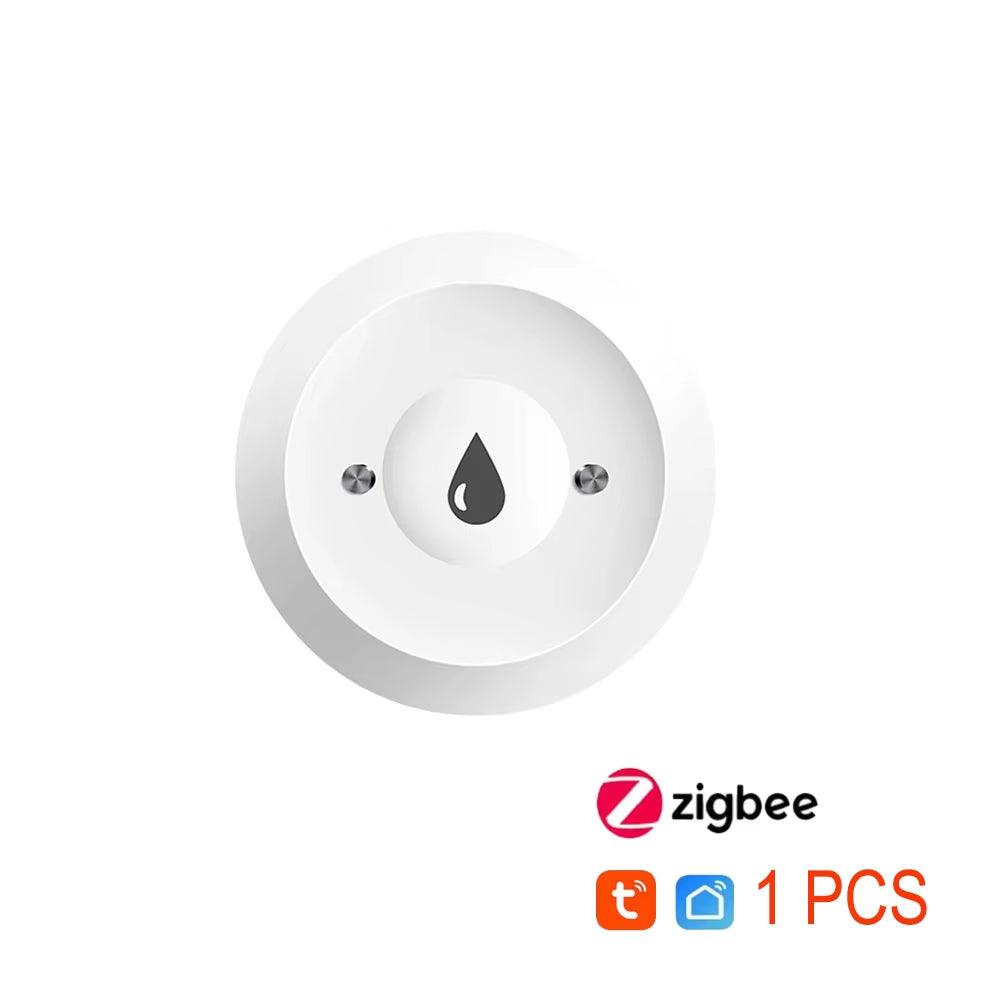 Tuya Zigbee Water Sensor Flood Leak Detector App Remote Monitoring for Kitchen/Bathroom Support Home Assistant Zigbee2Mqtt
