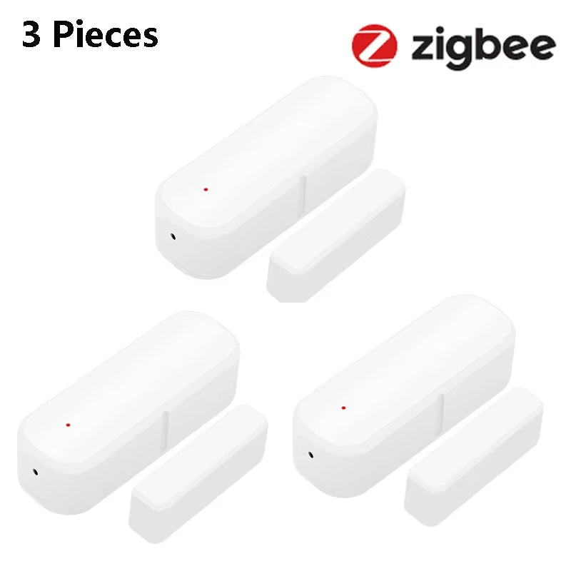 Tuya Zigbee3.0 Smart Window Door Gate Sensor Detector Smart Home Security Alarm System Smart Life Tuya App Remote Control
