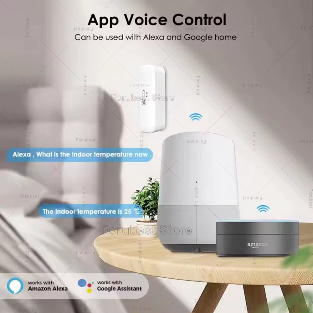 Zigbee Temperature and Humidity Sensor App Remote Monitor Smart Home Thermometer Detector for Ewelink Zigbee Bridge Alexa Alice