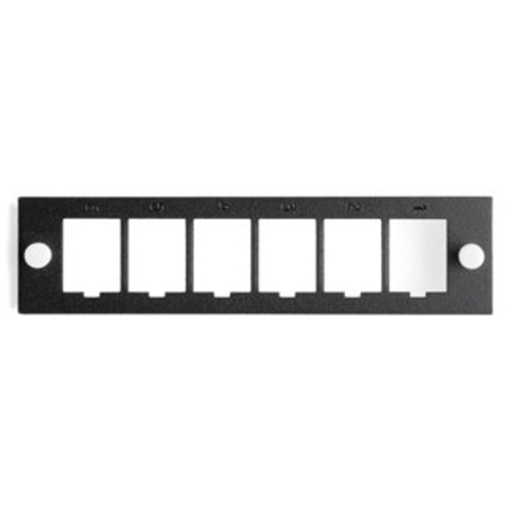 Leviton QuickPort Mounting Plate, 6-Port, Unloaded
