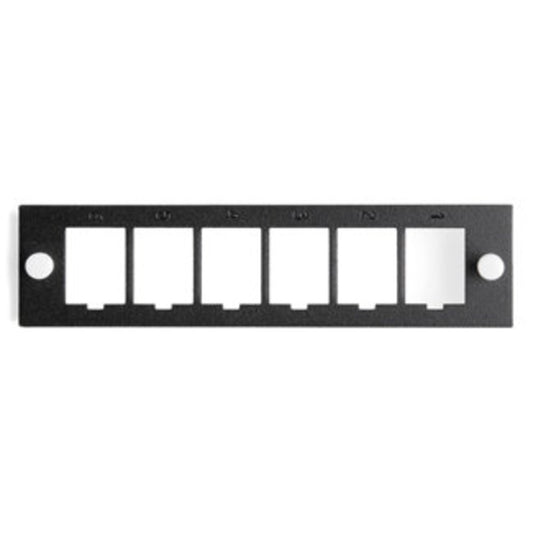 Leviton QuickPort Mounting Plate, 6-Port, Unloaded