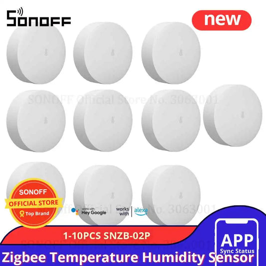 SONOFF SNZB-02P Zigbee Temperature Humidity Sensor 1-10PCS Smart Home Works with SONOFF iHost, ZB Bridge-P, ZBDongle-E