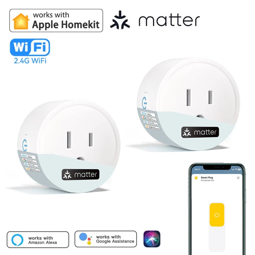 Homekit Smart Socket Matter Smart Plug WiFi US Plug Mini Home Power Ou ...