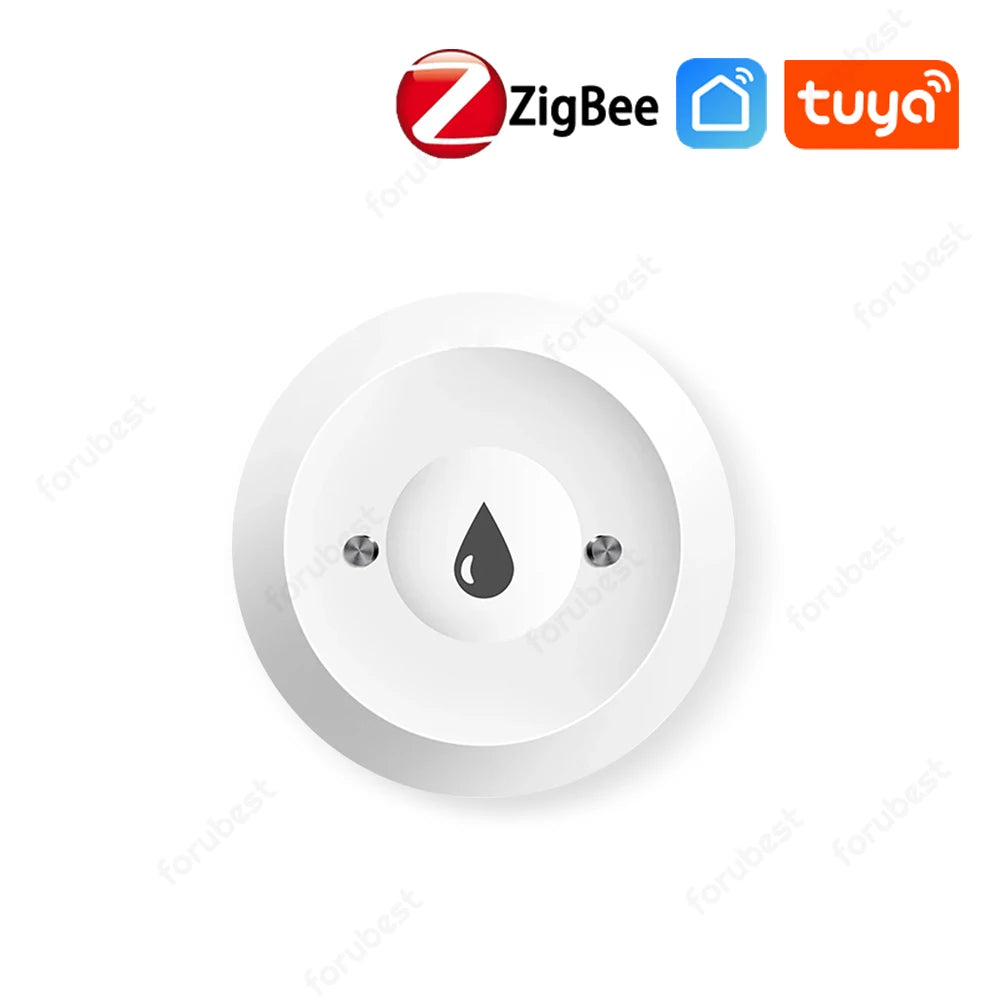 Tuya Zigbee Water Immersion Sensor Smart Life Leakage Sensor Water Level Alarm App Remote Monitoring Water Leak Detector For ZHA