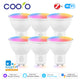 COOLO ZigBee GU10 WiFi Smart LED Light Bulb RGB C+W 5W Dimmable Lamps EWelink APP Control Spotlight Bulb Works With Alexa Google