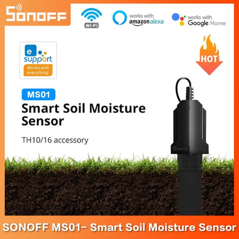 smart soil moisture meter SONOFF MS01 Smart Humidity Sensor IP55 Waterproof Soil Humidity Meter Detection Moisture Work With Alexa Google Home Smart Home