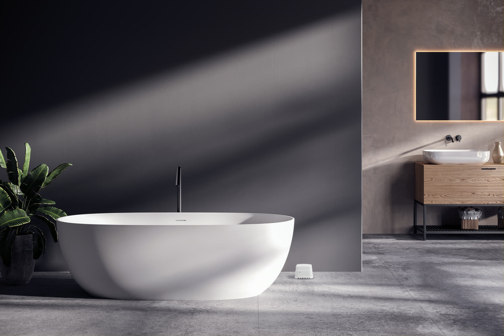 Centralite Water Leak Sensor in a modern home