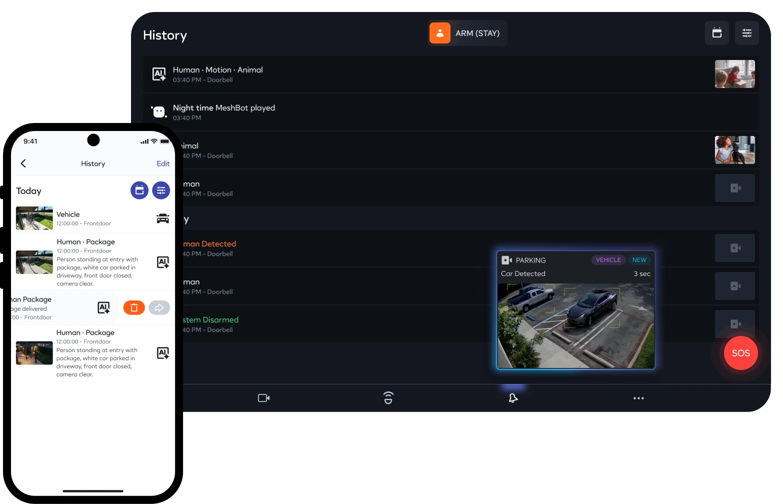 Ezlo Protect allows you easily view Security and Smart Home Device History in a Single App