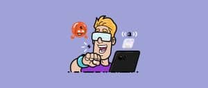 cartoon character in front of his laptop showing how the future of smart homes will change
