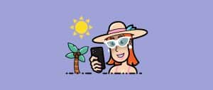 A woman exploring options for her vacation homes smart home technology system